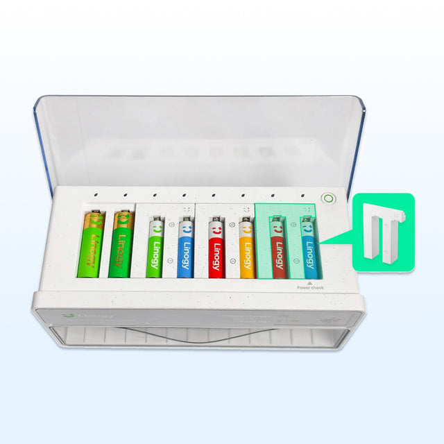 Linogy: Lithium-Ion AA/AAA Batteries and Chargers