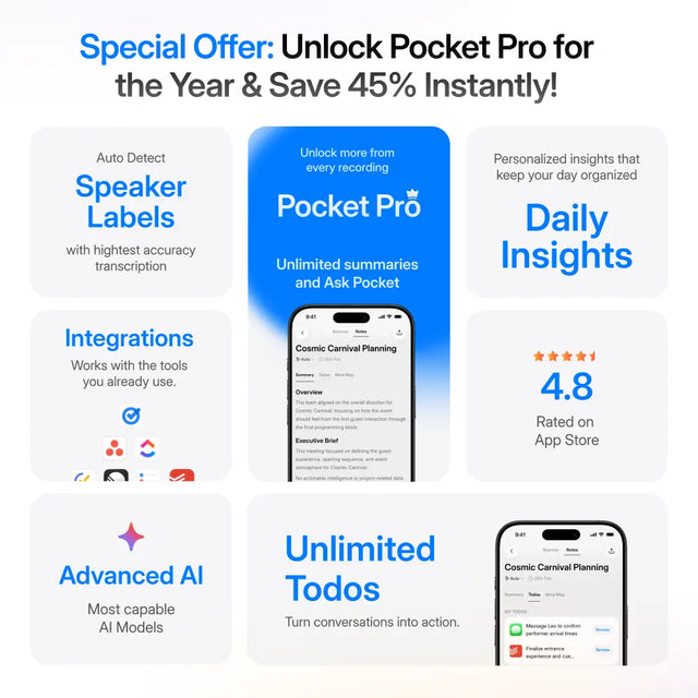 Ötzi Pocket: AI Voice Recorder & Subscription Plans
